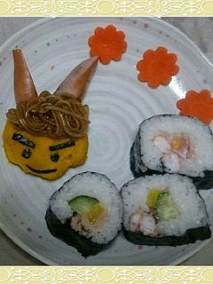 小麦・卵不使用☆節分恵方巻プレート-レシピのメイン写真