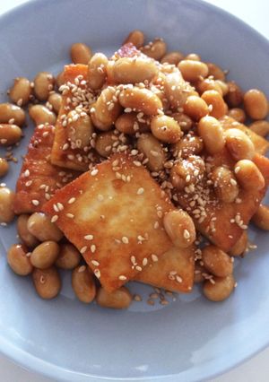 簡単☆厚揚げと大豆の甘辛炒め-レシピのメイン写真