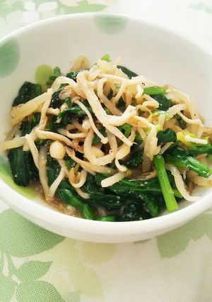 ほうれん草ともやし&えのきの胡麻和え-レシピのメイン写真