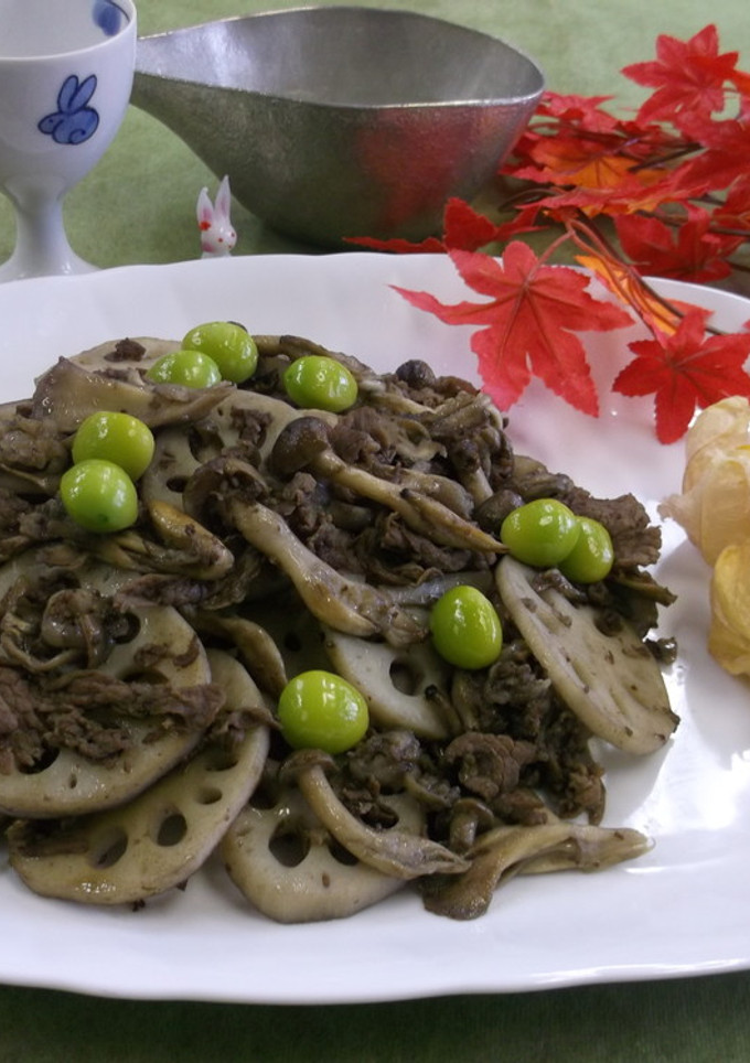 加賀蓮根と牛肉の炒め物-レシピのメイン写真