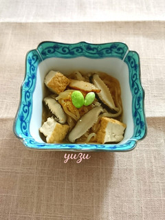 ヘルシー♪厚揚げと糸蒟蒻と椎茸の煮物!-レシピのメイン写真