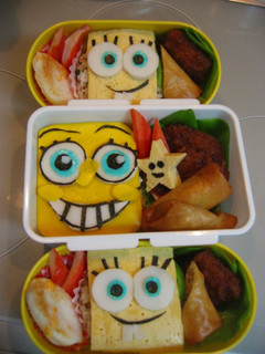 スポンジボブ弁当×3-レシピのメイン写真
