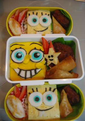 スポンジボブ弁当×３-レシピのメイン写真