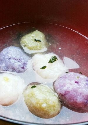 犬ご飯　三色団子の澄まし汁-レシピのメイン写真