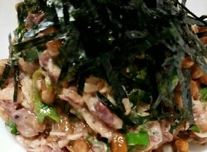 えごま油入り☆サバ缶 青しそ 小ネギ納豆-レシピのメイン写真