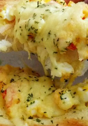 うまっ♡ゆで卵 カニカマ チーズトースト-レシピのメイン写真