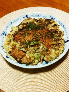 キムチ鍋の残りで餅入りお好み焼き-レシピのメイン写真