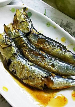 いわしの丸干しの醤油焼き～洗い物要らず！-レシピのメイン写真