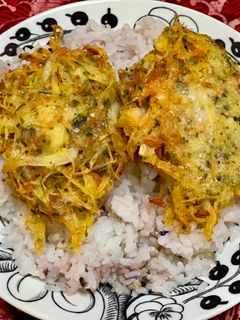 磯の香り♡新じゃが新玉葱のかき揚げ-レシピのメイン写真