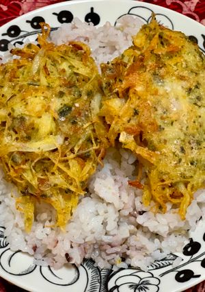 磯の香り♡新じゃが新玉葱のかき揚げ-レシピのメイン写真