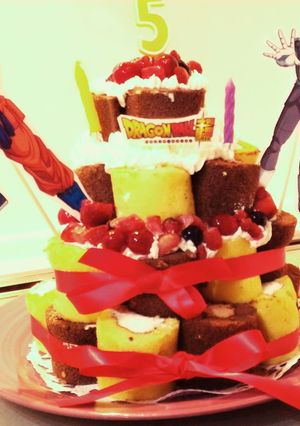 ドラゴンボール　誕生日　タワーケーキ-レシピのメイン写真