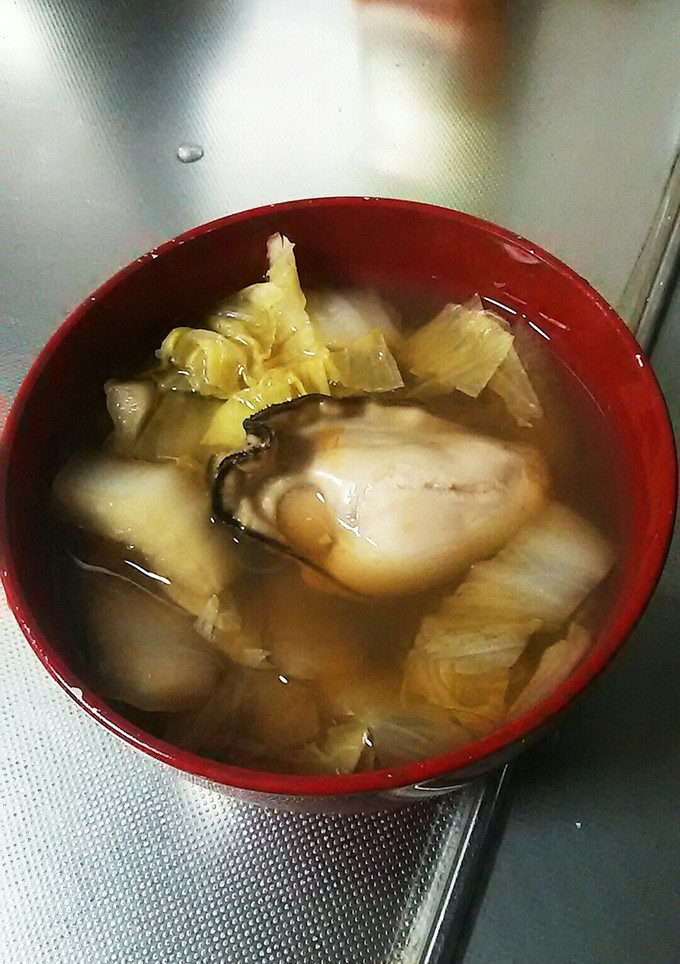 牡蠣と白菜のお吸い物-レシピのメイン写真
