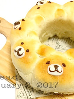 ふわふわもちもち☆HBでくまのちぎりパン-レシピのメイン写真