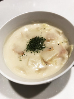 とろ〜り 白菜とハムのミルクスープ-レシピのメイン写真