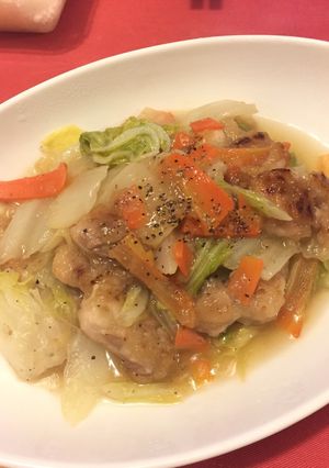あっさりトロトロ白菜と鶏肉の煮込み-レシピのメイン写真