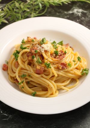 簡単！和えるパスタソース☆カルボナーラ-レシピのメイン写真