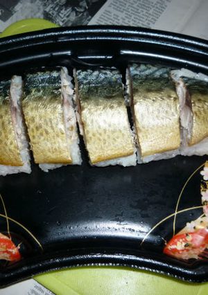 燻製生ずし（しめ鯖）で燻製鯖寿司-レシピのメイン写真