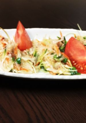 生野菜たっぷりとろろ和風サラダ-レシピのメイン写真