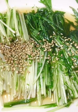 レンジだけで簡単副菜♥水菜のおひたし-レシピのメイン写真