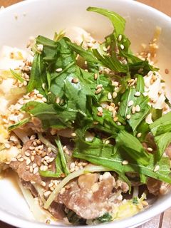 水菜★豚肉と水菜の簡単卵とじ-レシピのメイン写真