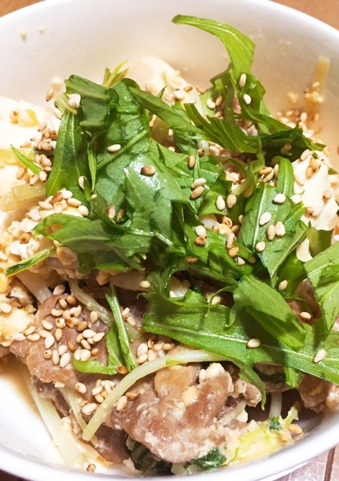 水菜★豚肉と水菜の簡単卵とじ-レシピのメイン写真