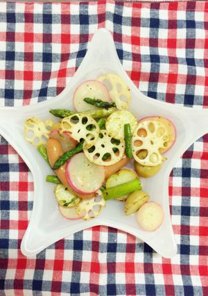 カフェランチ 根菜輪切り炒め-レシピのメイン写真