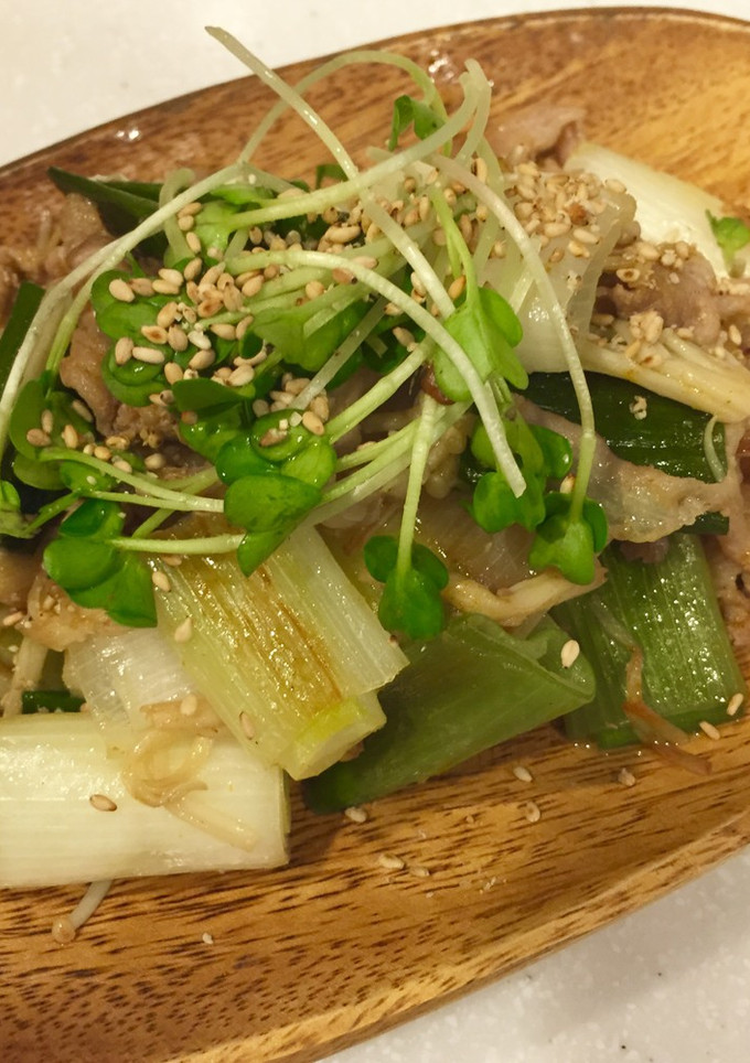 簡単　ネギと豚肉のシンプル炒め。-レシピのメイン写真