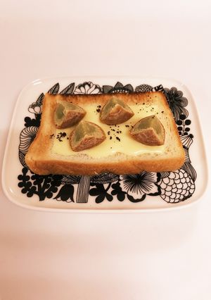 ❁ほろ苦♡お饅頭チーズトースト❁-レシピのメイン写真