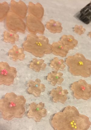 桃香る春の琥珀糖 電子レンジで簡単に！-レシピのメイン写真
