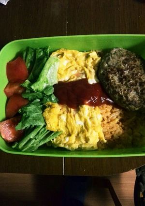 オムハンバーグ★部活弁当-レシピのメイン写真