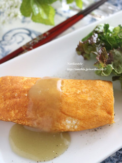 緑茶あんかけ玉子焼き-レシピのメイン写真