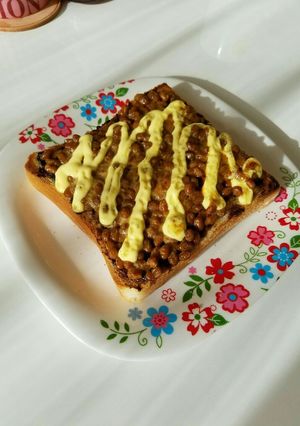 忙しい朝に♪海苔納豆マヨトースト！！-レシピのメイン写真