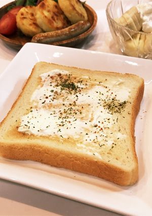 甘くない☆クリームチーズトースト-レシピのメイン写真