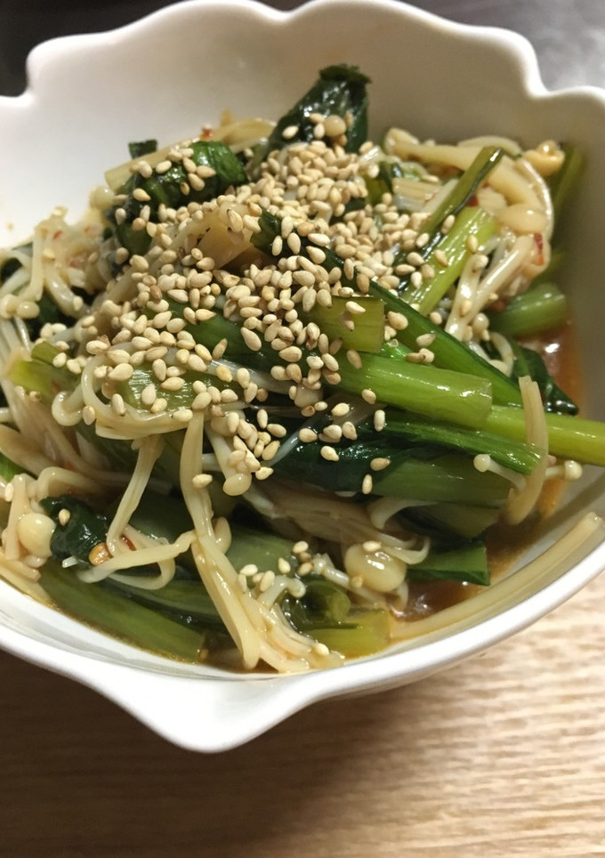 大量消費☆えのきと小松菜の炒め煮！-レシピのメイン写真