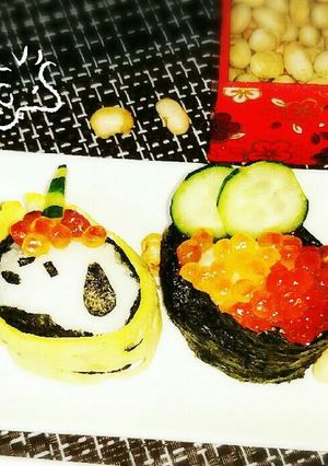 節分にスヌーピー鬼ｻﾝ寿司-レシピのメイン写真