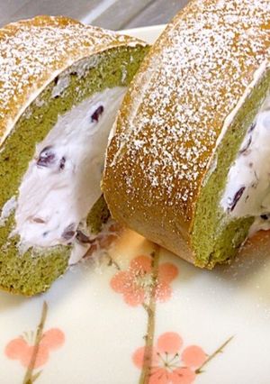 簡単低カロリー抹茶ロールケーキ-レシピのメイン写真