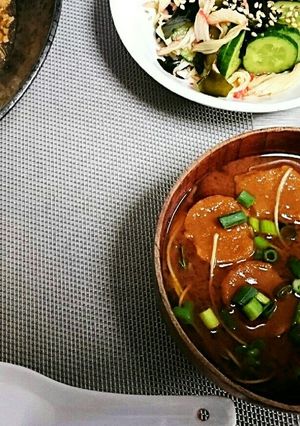 かいわれ大根とお麩のお味噌汁-レシピのメイン写真