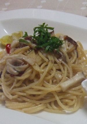 酒盗の旨みで秋のきのこスパゲッティ-レシピのメイン写真