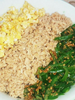 15分で三色そぼろ丼-レシピのメイン写真