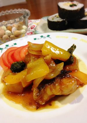 冷蔵庫の中の野菜で酢魚-レシピのメイン写真