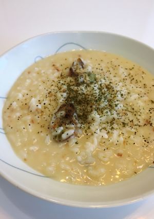 残りご飯でリゾット☆パスタソースリメイク-レシピのメイン写真