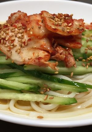 冷麦、素麺で韓国冷麺風っ٩(ˊᗜˋ*)و-レシピのメイン写真