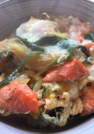 焼き鮭卵丼-レシピのメイン写真