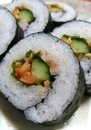 納豆キムチときゅうりの太巻き-レシピのメイン写真