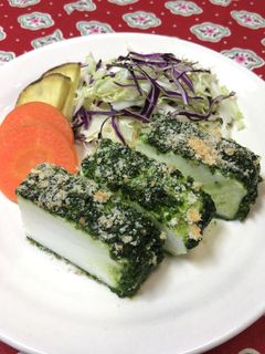 クロレラ入り!はんぺんのパン粉焼き♪-レシピのメイン写真