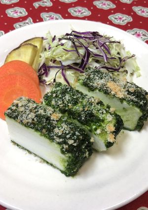 クロレラ入り!はんぺんのパン粉焼き♪-レシピのメイン写真