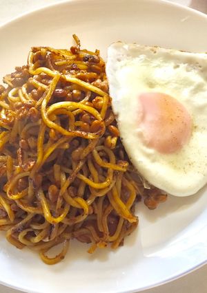納豆焼きそば (๑╹ω╹๑ )-レシピのメイン写真