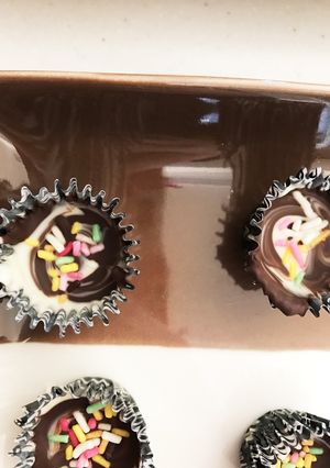 子どもも簡単！レンジでマーブルチョコ-レシピのメイン写真