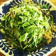 春菊と水菜の塩こんぶパスタ