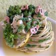 菜の花とイカのぬたパスタ